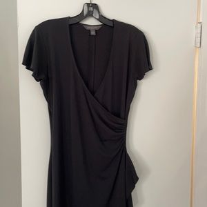 Black cap sleeve dress
